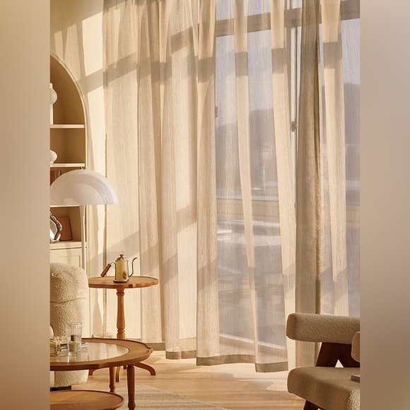 Kohl's Accents 5 X 84 Tan Voile Sheer Curtain Panel Set Of 2 Poshmark